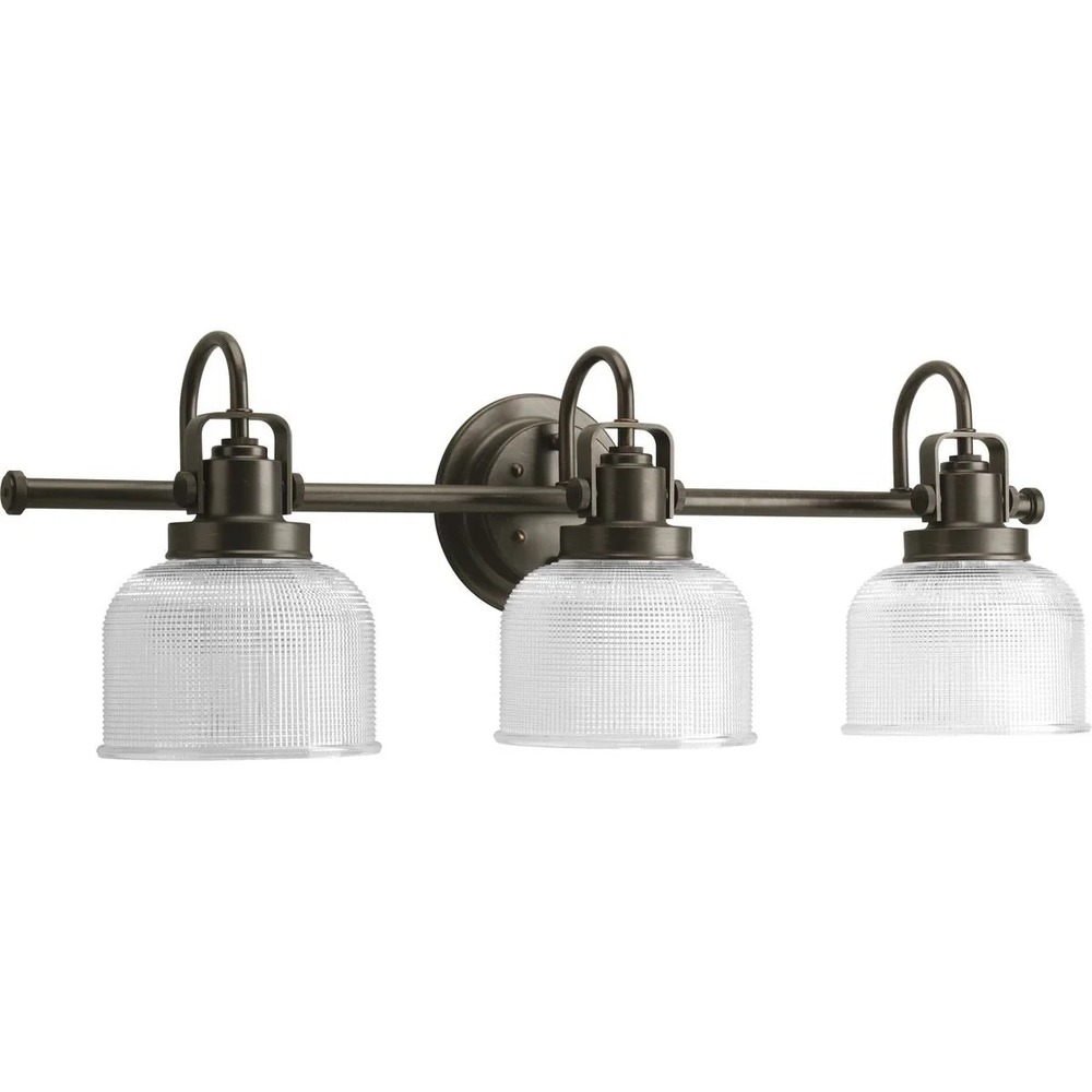 Progress Lighting -Archie Three-Light Clear Double Prismatic Glass  P2992-74